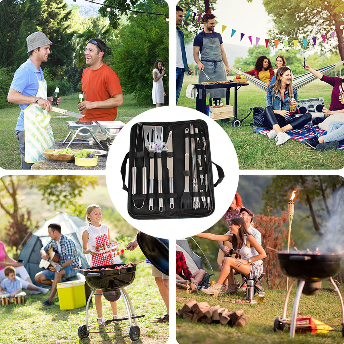 Kit De Barbacoa Para Asados Set BBQ